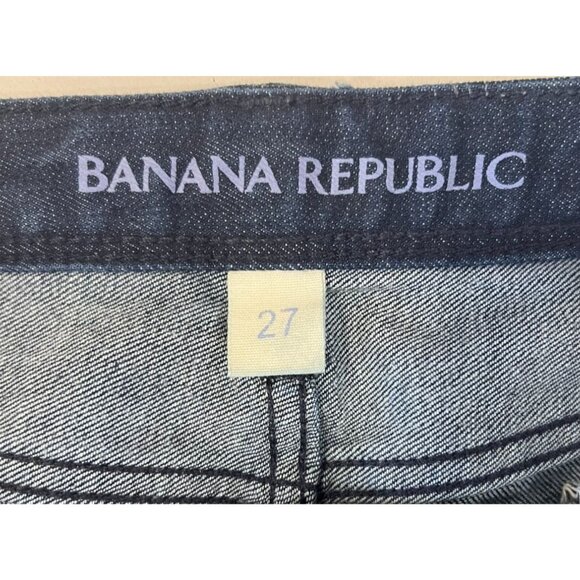 Banana Republic Dark Denim Roll-Up Jean Shorts Size 27 Womens Casual Summer Wear - Picture 12 of 12